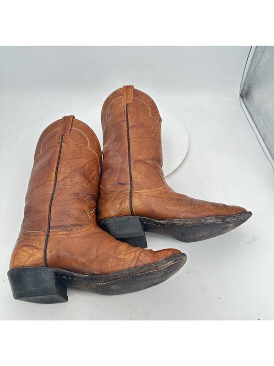 Tony Lama Men Size 9D 5084 Brown Leather Western Cowboy Embroidered Round Toe main image 8